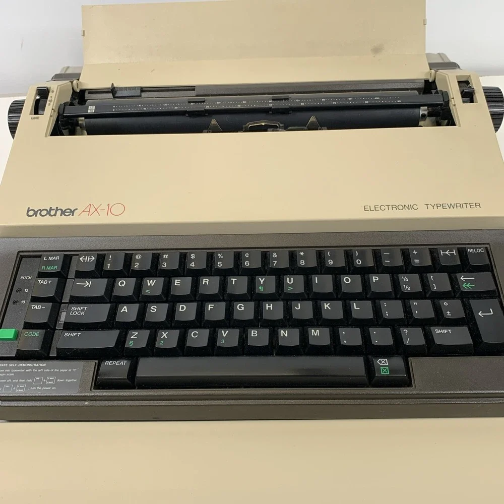 VTG Brother AX-10 Electronic Typewriter Portable Retro Tested Great Condition